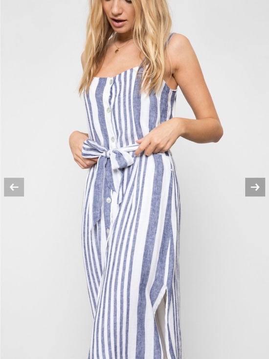 Rails Dresses & Skirts - Rails Blue and White Striped Maxi Dress with Tie Waist size small